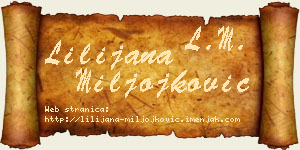 Lilijana Miljojković vizit kartica